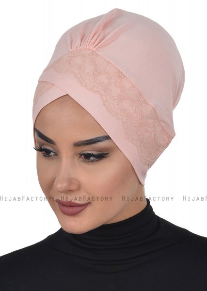 Molly - Gammelrosa Lace Bomull Turban