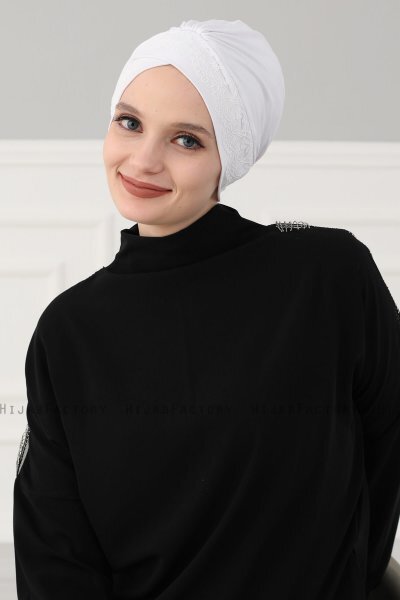 Molly - Creme Lace Bomuld Turban