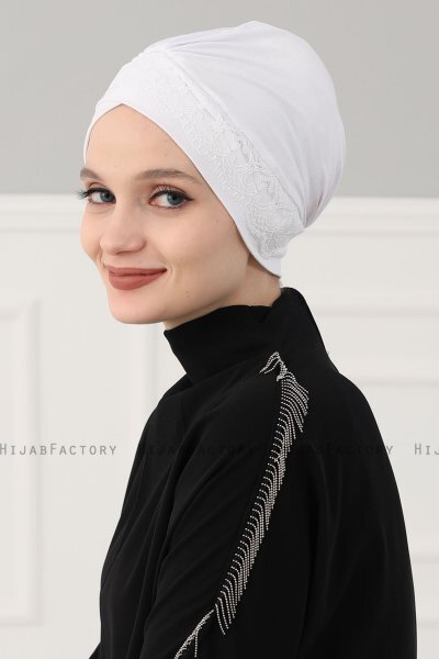 Molly - Creme Lace Bomuld Turban
