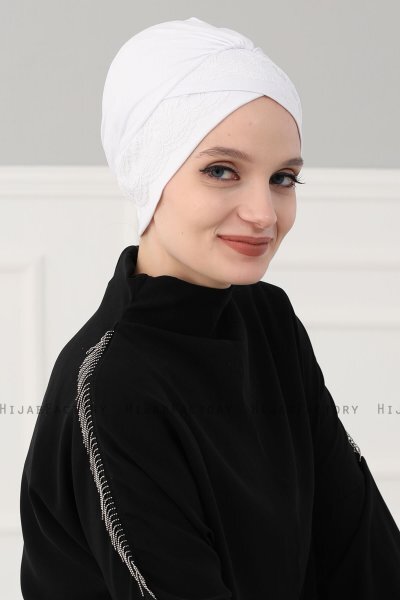 Molly - Creme Lace Bomuld Turban