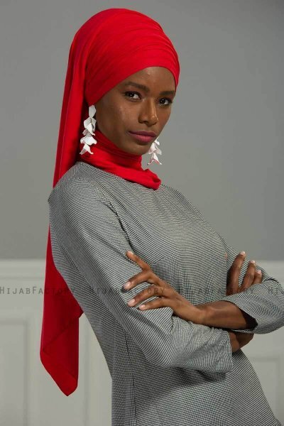 Rebecca - Rød Bomuld Turban - Ayse Turban