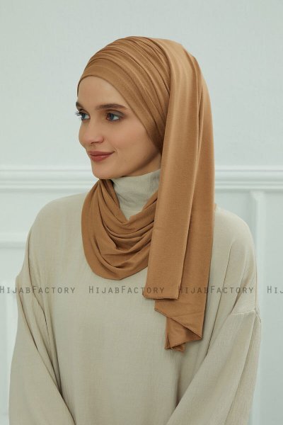Rebecca - Lysebrun Bomuld Turban