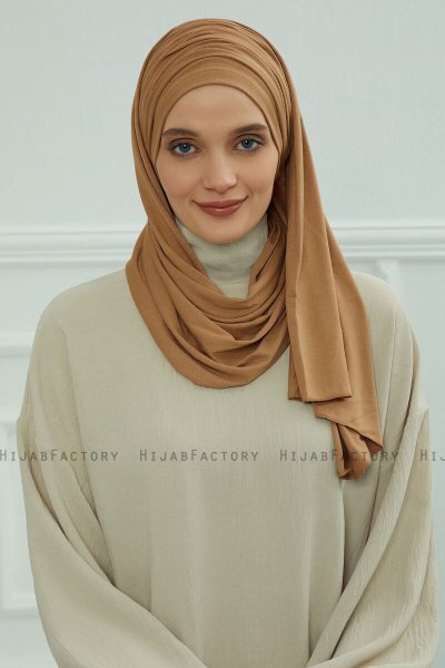 Rebecca - Lysebrun Bomuld Turban