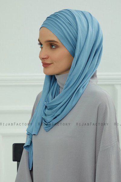 Rebecca - Sky Blue Bomuld Turban
