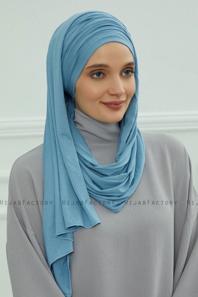 Rebecca - Sky Blue Bomuld Turban