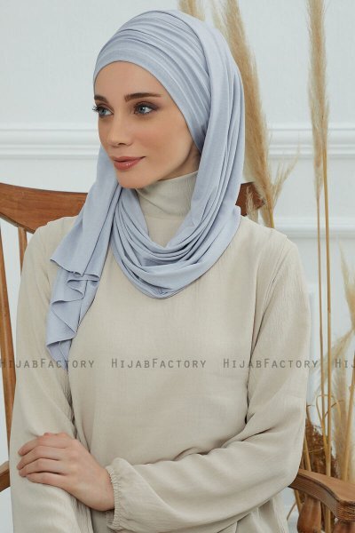 Rebecca - Lysegrå Bomuld Turban