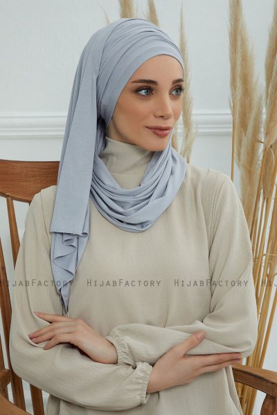 Rebecca - Lysegrå Bomuld Turban
