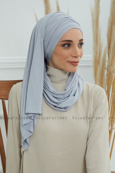 Rebecca - Lysegrå Bomuld Turban