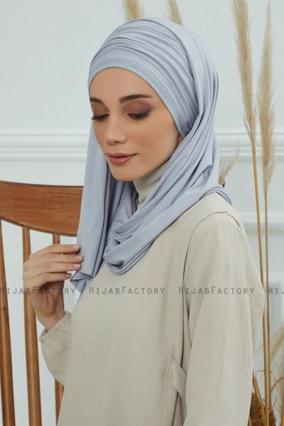 Rebecca - Lysegrå Bomuld Turban