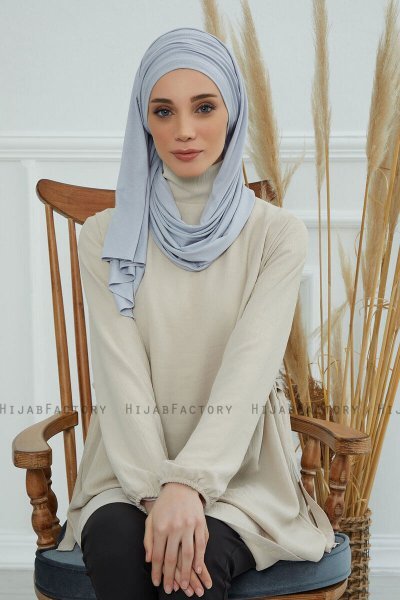 Rebecca - Lysegrå Bomuld Turban