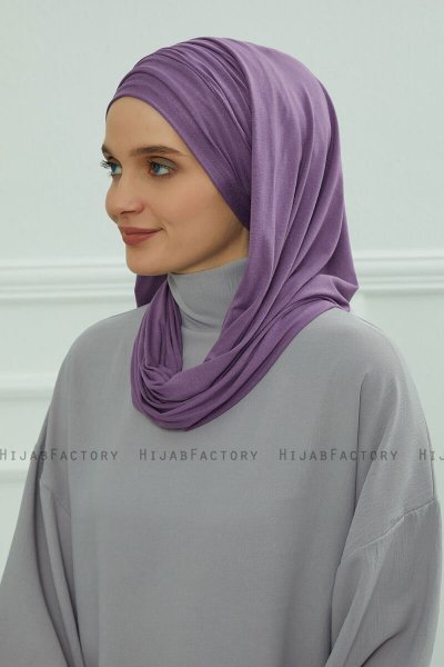 Rebecca - Violet Bomuld Turban