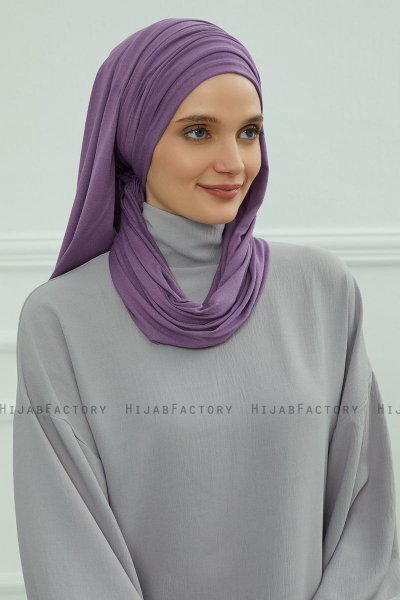 Rebecca - Violet Bomuld Turban