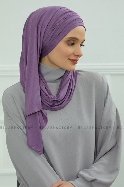 Rebecca - Violet Bomuld Turban