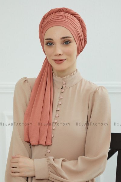 Rebecca- Lakserosa Bomuld Turban