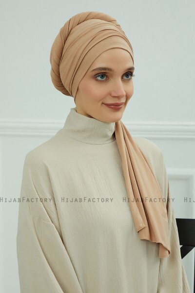 Rebecca - Sand Bomuld Turban