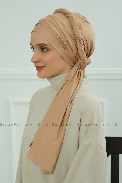 Rebecca - Sand Bomuld Turban