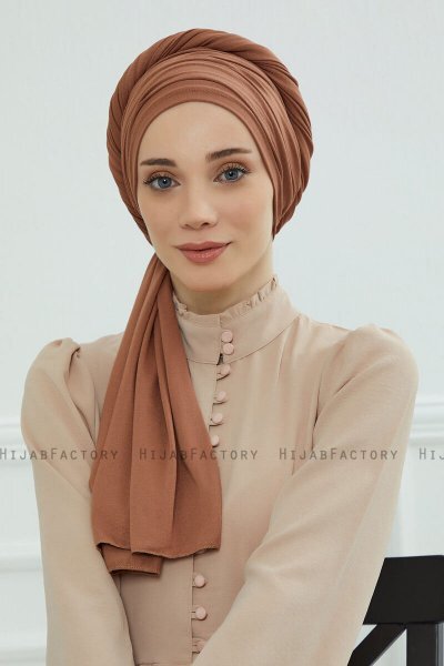 Rebecca - Caramel Bomuld Turban