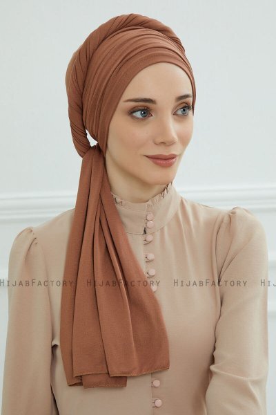Rebecca - Caramel Bomuld Turban