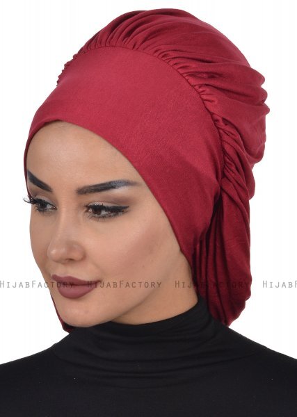 Isabella - Bordeaux Bomuld Turban - Ayse Turban