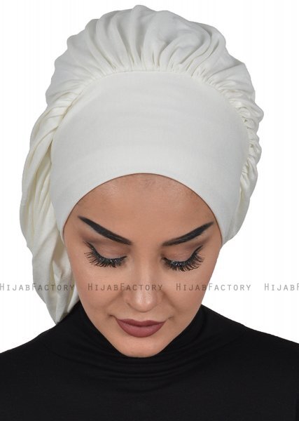 Isabella - Creme Bomuld Turban - Ayse Turban
