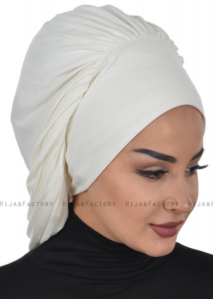 Isabella - Creme Bomuld Turban - Ayse Turban