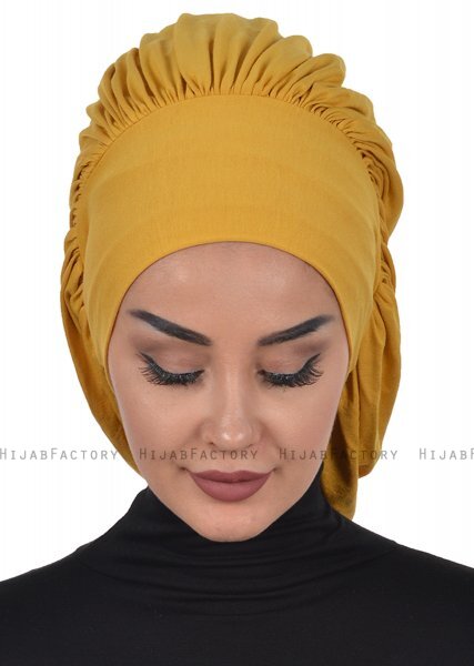 Isabella - Sennepsgul Bomuld Turban - Ayse Turban