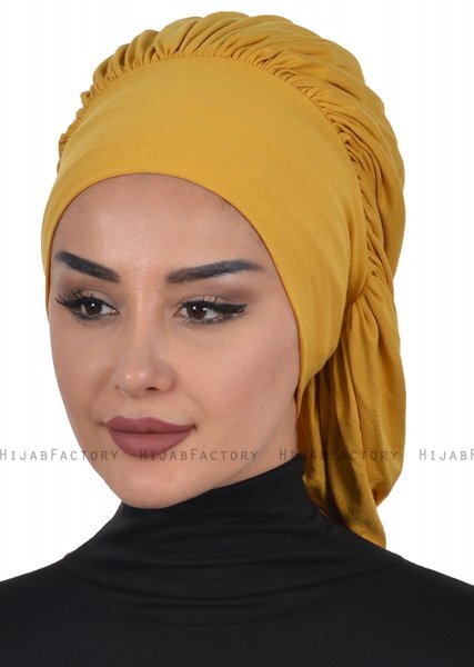 Isabella - Sennepsgul Bomuld Turban - Ayse Turban