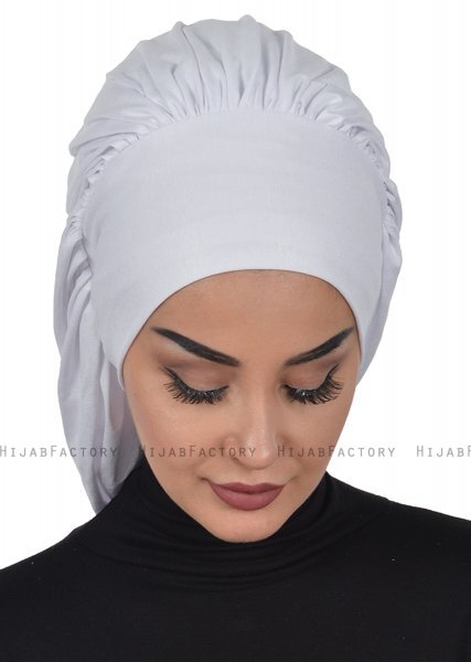 Isabella - Hvid Bomuld Turban - Ayse Turban