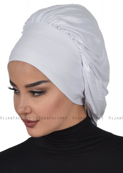 Isabella - Hvid Bomuld Turban - Ayse Turban