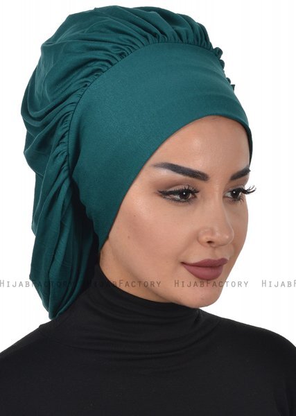 Isabella - Mørkegrøn Bomuld Turban - Ayse Turban