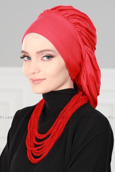 Isabella - Rød Bomuld Turban - Ayse Turban