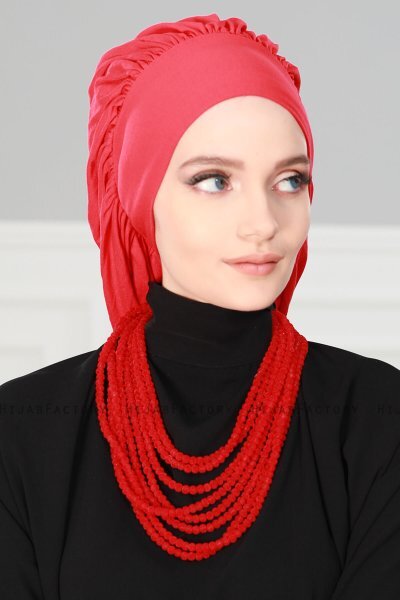 Isabella - Rød Bomuld Turban - Ayse Turban