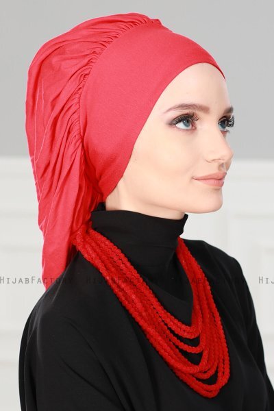 Isabella - Rød Bomuld Turban - Ayse Turban