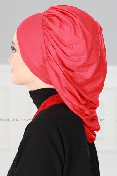 Isabella - Rød Bomuld Turban - Ayse Turban