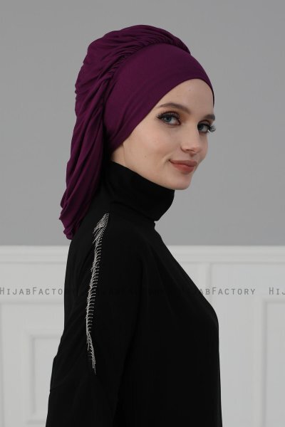 Isabella - Lilla Bomuld Turban - Ayse Turban