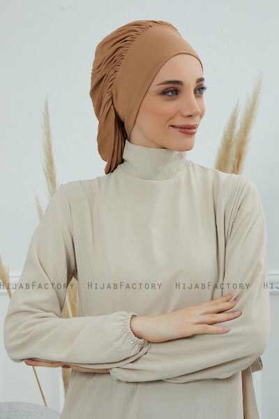 Isabella - Lysebrun Bomuld Turban