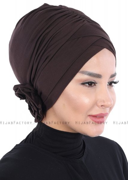 Elisabeth - Brun Bomuld Turban