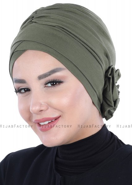 Elisabeth - Khaki Bomuld Turban