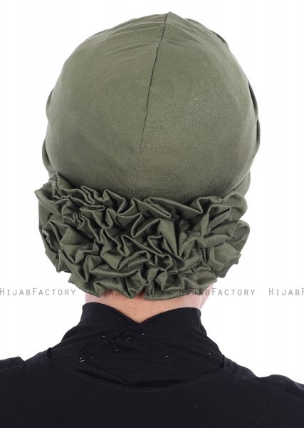 Elisabeth - Khaki Bomuld Turban