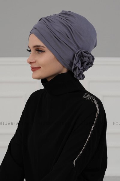 Elisabeth - Grå Bomuld Turban