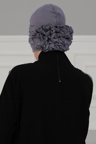 Elisabeth - Grå Bomuld Turban