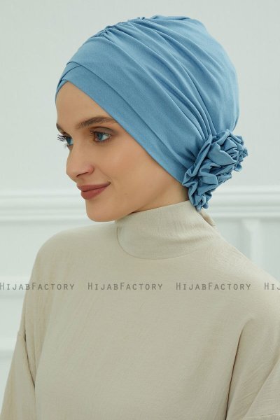 Elisabeth - Sky Blue Bomuld Turban