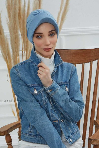 Sandra - Sky Blue Bomuld Turban