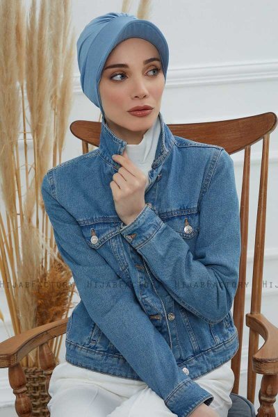 Sandra - Sky Blue Bomuld Turban