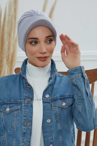 Sandra - Lysegrå Bomuld Turban