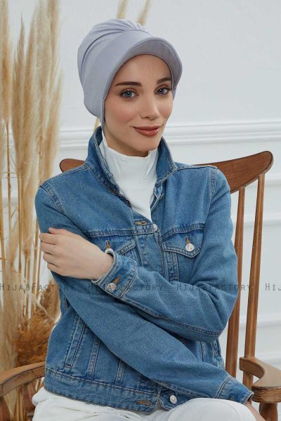 Sandra - Lysegrå Bomuld Turban