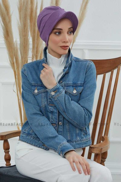 Sandra - Violet Bomuld Turban