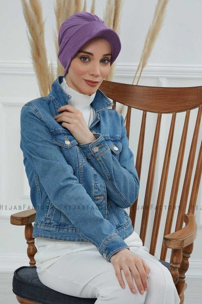Sandra - Violet Bomuld Turban
