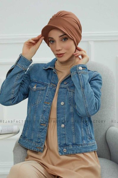 Sandra - Caramel Bomuld Turban