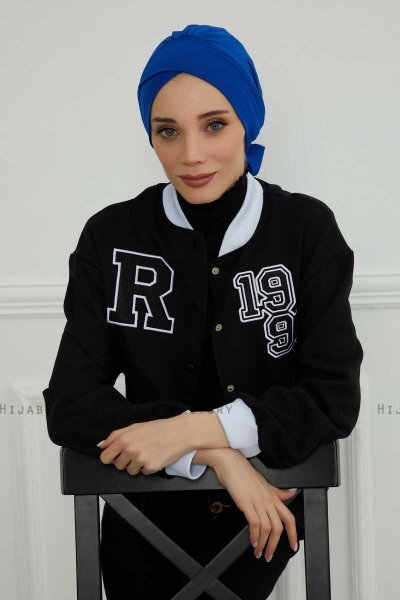 Ellie - Blå Bomuld Turban